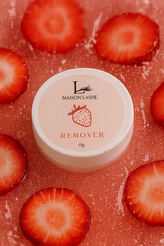 lash glue remover cream for eyelash extensions – strawberry scent – safe removal with no damage – for lash artists and salons in ireland